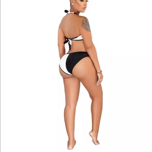 Sexy Bohemian Patchwork Open-Back Monokini - Picture 2 of 3